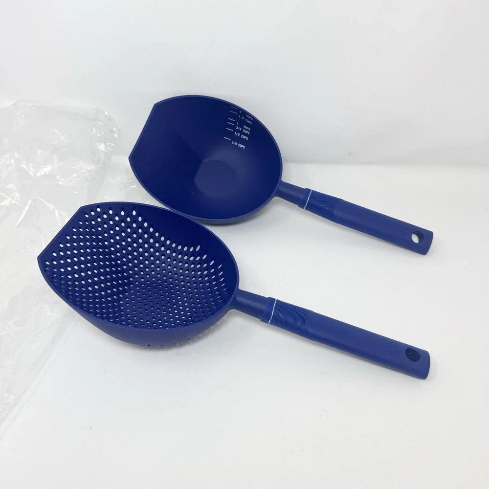 Kuhn Rikon Switzerland Scoop & Strainer Measuring Cups Kitchen Utensils 2 Cup